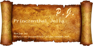 Princzenthal Jella névjegykártya